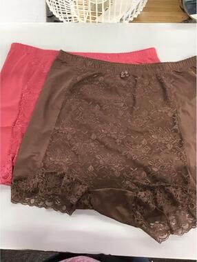 Rhonda shear pin up briefs 2 pack size 3X high rise lace ruched new HSN